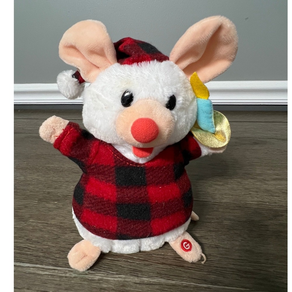 Animated‎ Christmas Mouse Plush Gemmy Sings Dance Twas Night Before Christmas